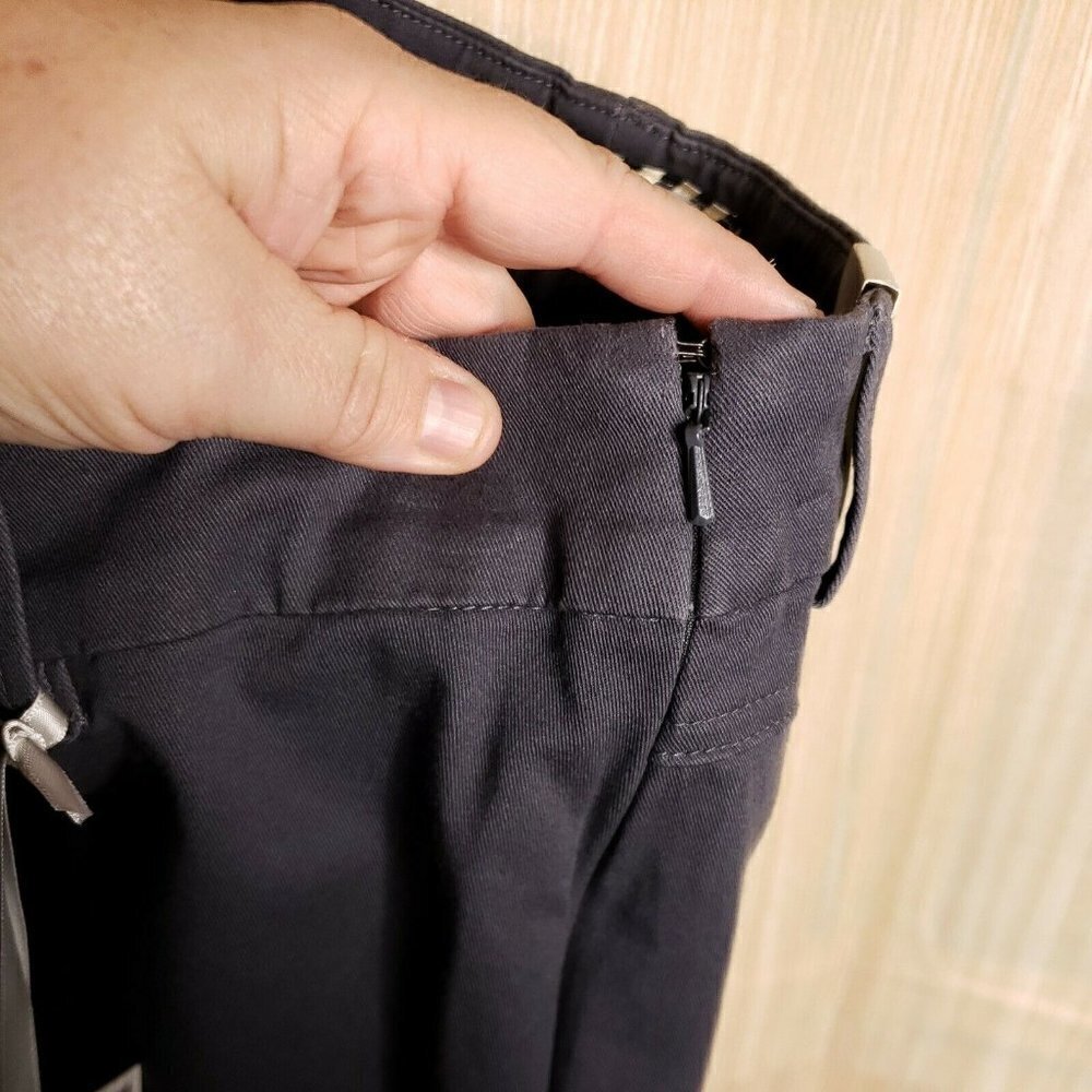 Lee Platinum Label Grey New Midrise Florence Slim Cropped Pants 12 - Picture 6 of 9